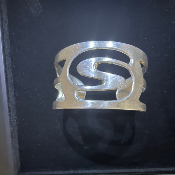 Wide Cuff Sterling Silver Bracelet - Picture 1 of 2